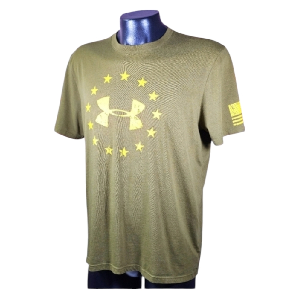 Under‎ Armour Freedom graphic tee OD green HeatGear